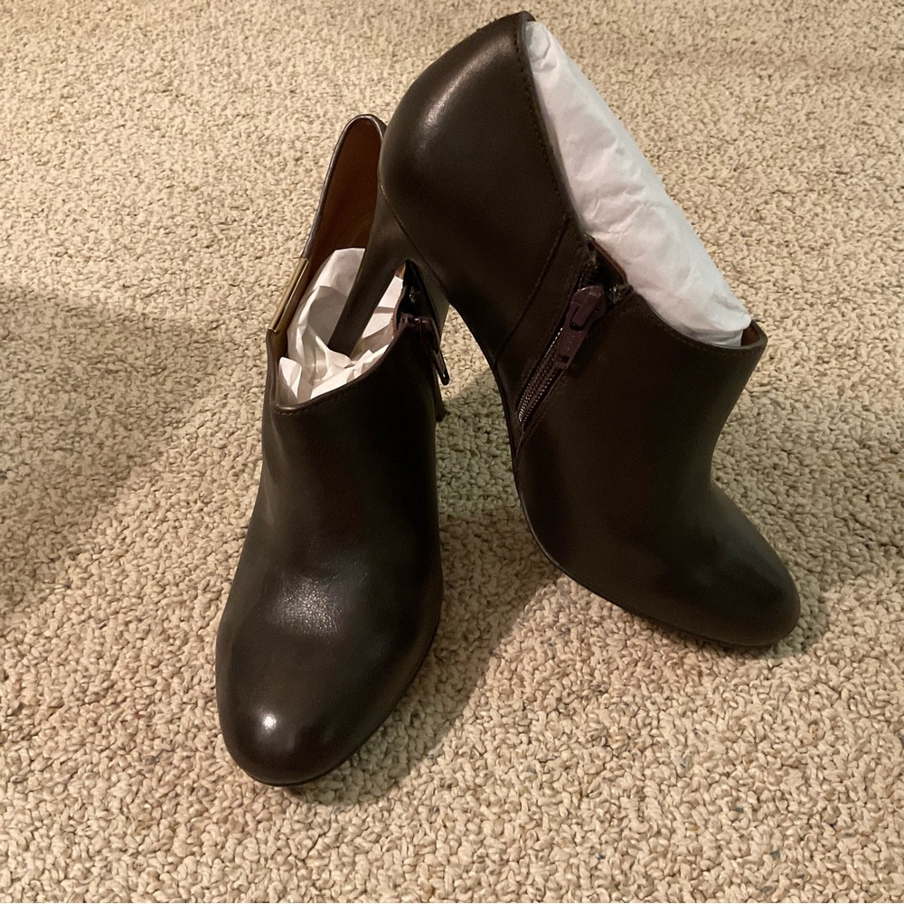 Coach Brown Ankle Booties with Heel brand new